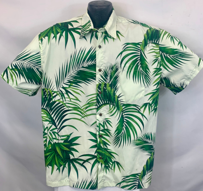 Tahiti Palm Tree Hawaiian shirt- Made in USA- 100% Cotton